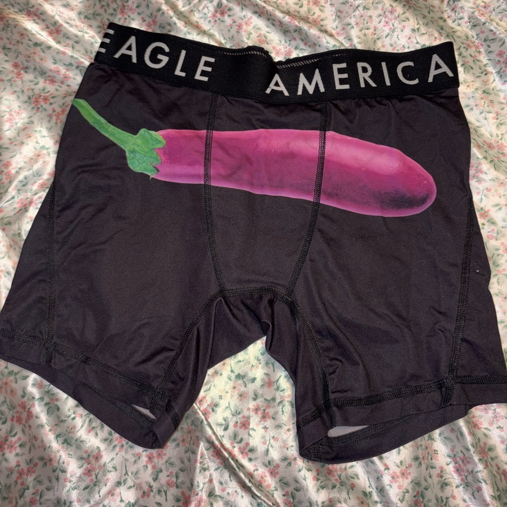 American Eagle Outfitters Black Boxer Briefs with Design